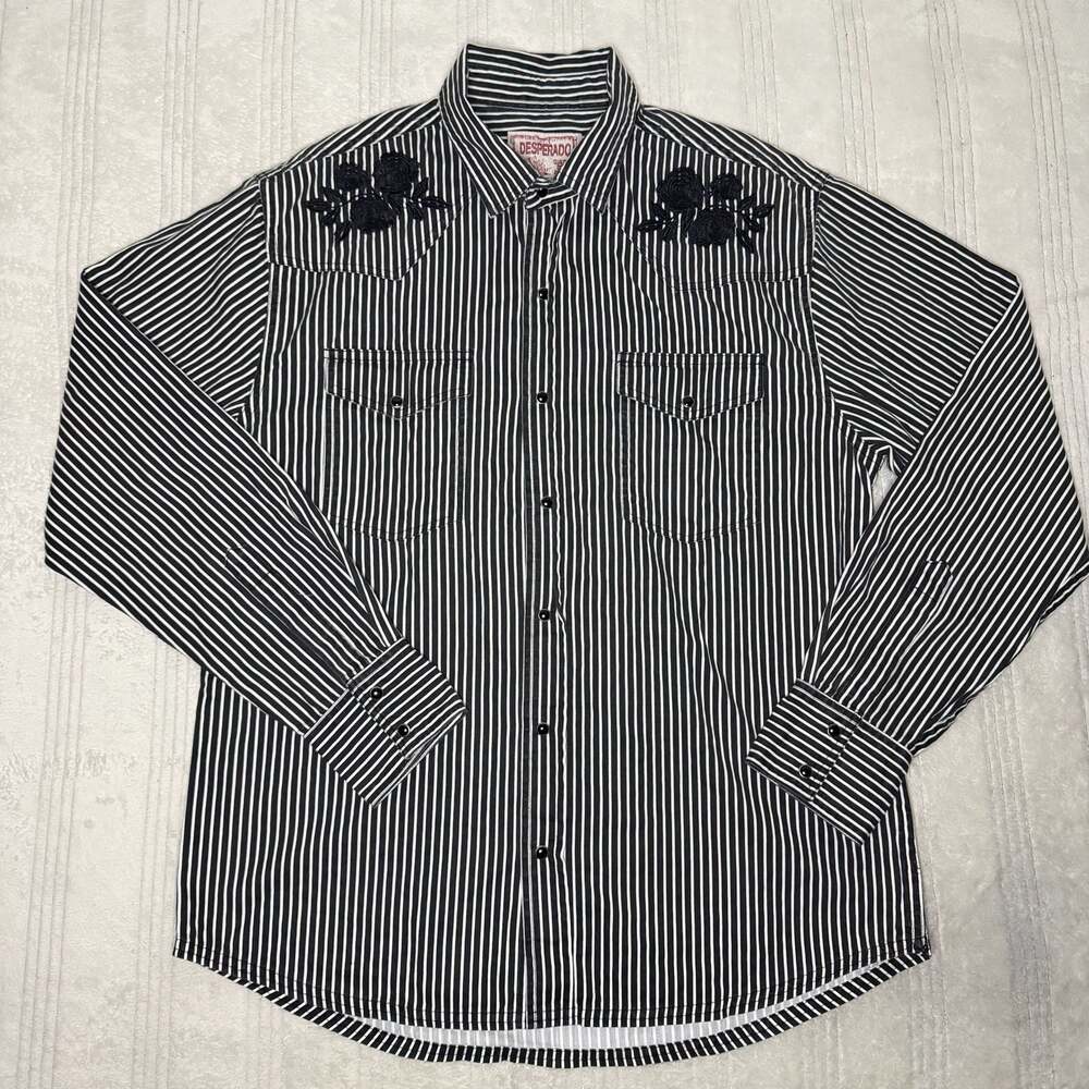 242 Desperado Quality Dry Goods Men's Western Button-Down Shirt with Floral Embr